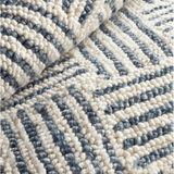 Layers Hooked Wool Rug in Indigo