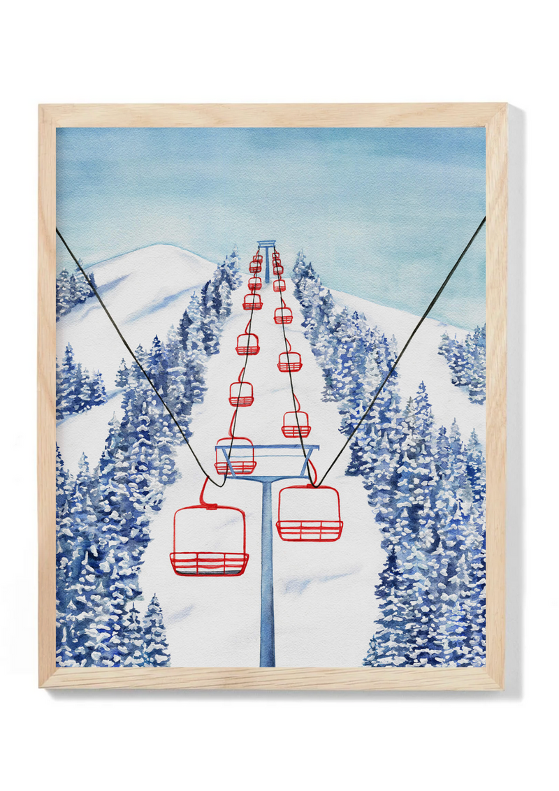 Red Chair Watercolour Print