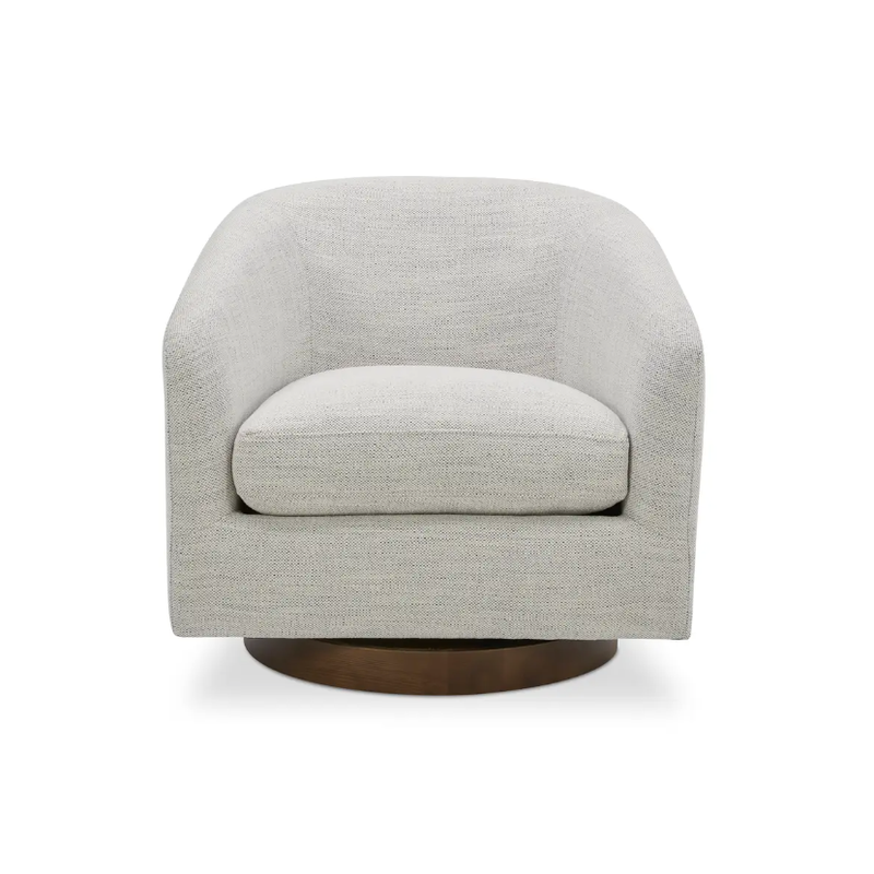 Oscy Swivel Chair in Splashed White