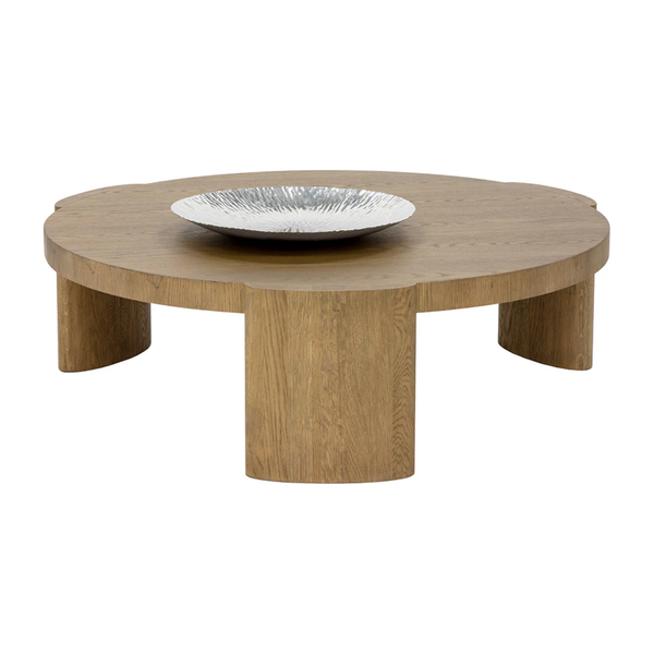 Alouette Round Coffee Table in Light Brown
