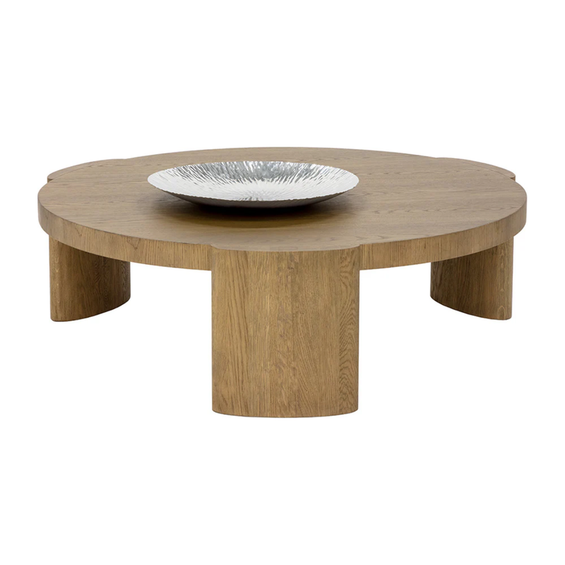 Alouette Round Coffee Table in Light Brown