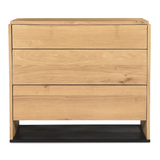 Quinton 3 Drawer Nightstand Natural Oak