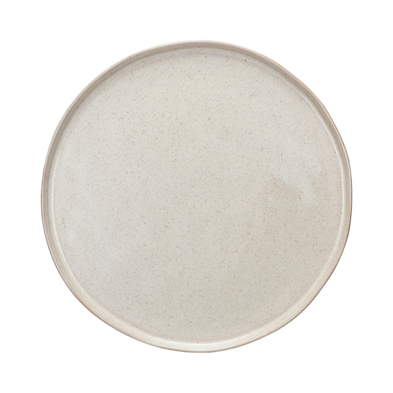 Cream Stoneware Plate