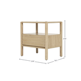 Runway Nightstand in Light Oak