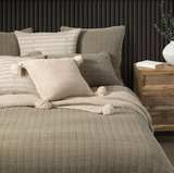 Moss Solid Taupe Coverlet