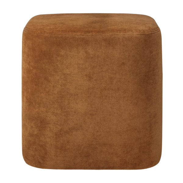 Cube Pouf in Cinnamon