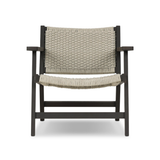 Delano Outdoor Metal Chair in Ivory/Dark
