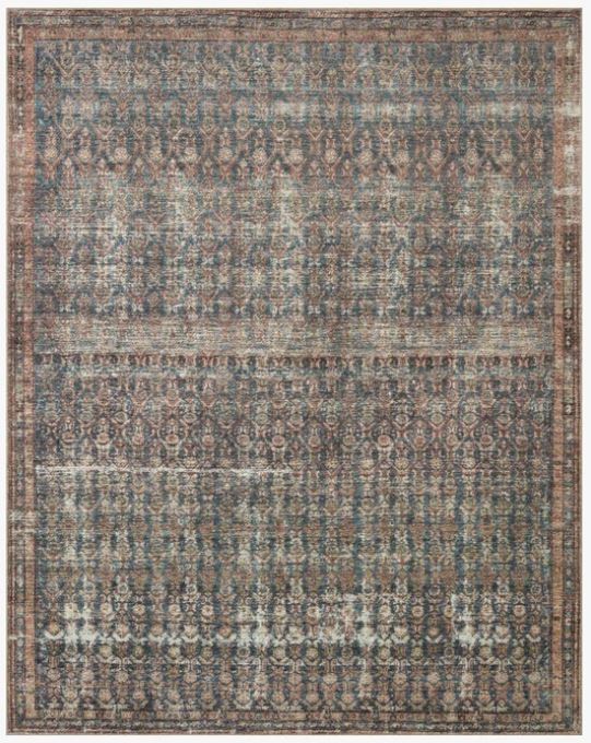 Billie Area Rug - Ocean/Brick