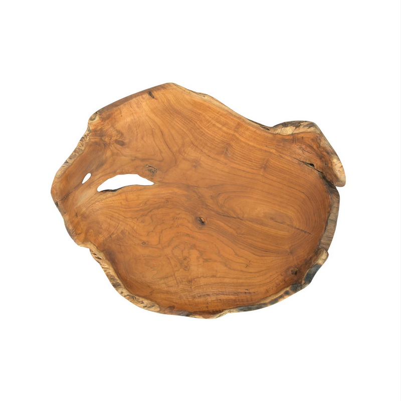 Hand- Carved Teak Wood Bowl