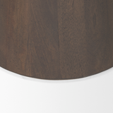 Takoda Tapered Drum Accent Table in Dark Brown Wood