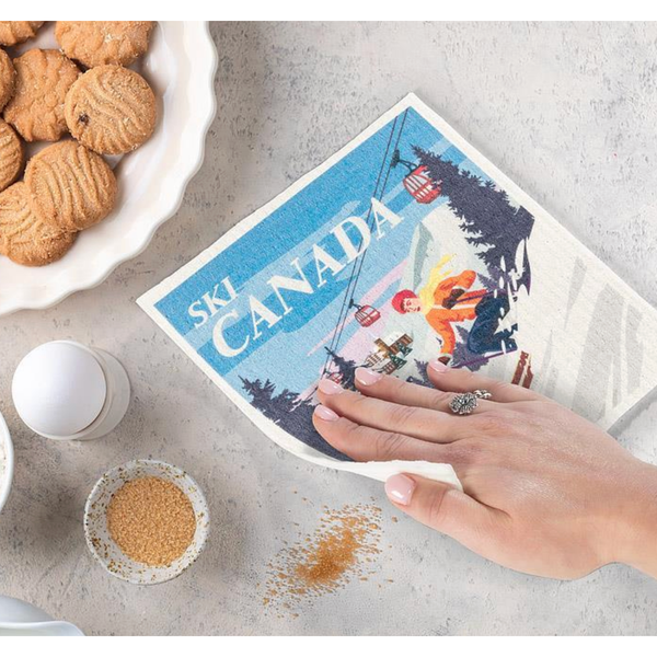 Ski Canada Dishcloth