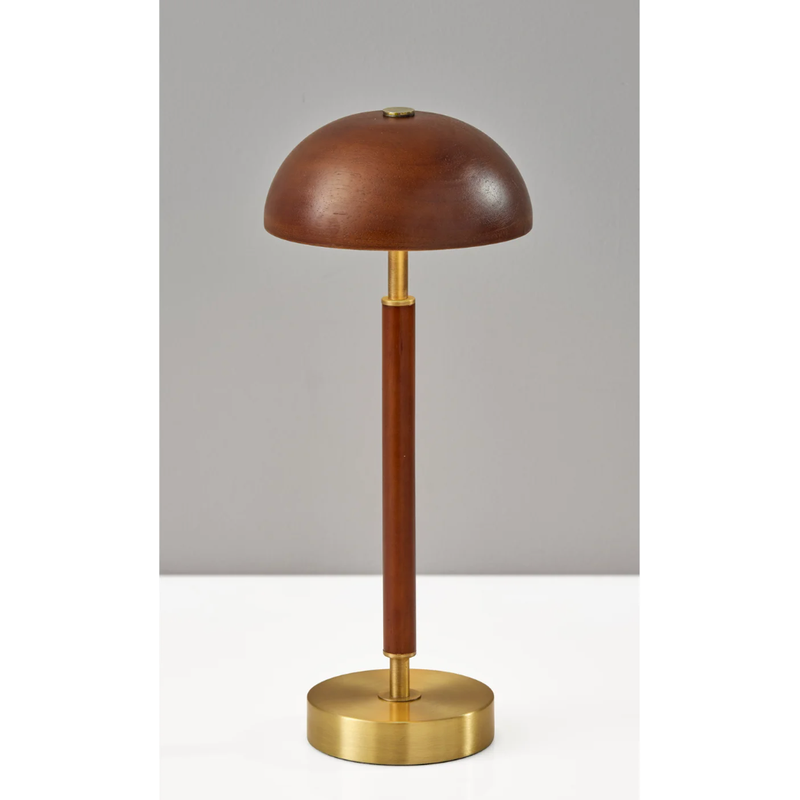 Ronny Cordless LED Table Lamp in Walnut