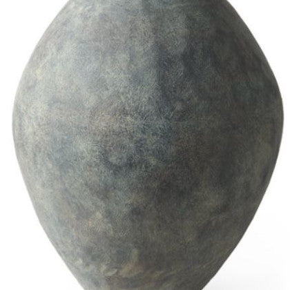 Gobi Grey Ceramic Oval Vase