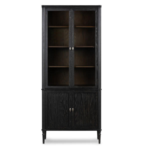 Toulouse Cabinet - Distressed Black Oak