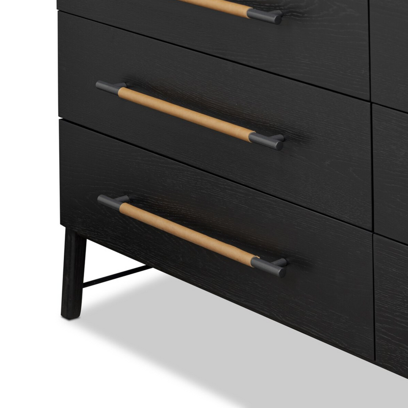 Rosedale 8 Drawer Dresser in Ebony Oak Veneer