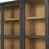 Millie Panel & Glass Double Cabinet