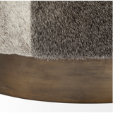 Zahavi Hide Round Ottoman