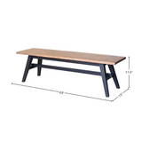 Viva Dining Bench in Sundried Wheat and Matte Black