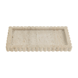 Travertine Scalloped Tray