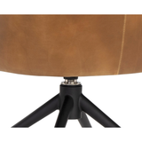 Bretta Swivel Dining Chair in Tobacco Tan Faux Leather