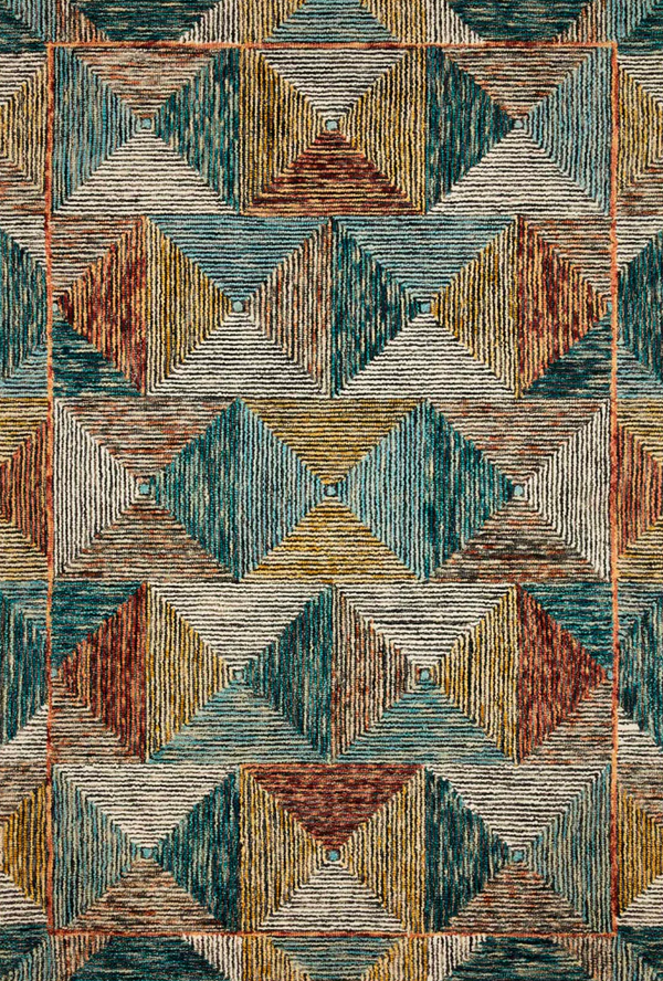 Spectrum Rug in Lagoon/ Spice