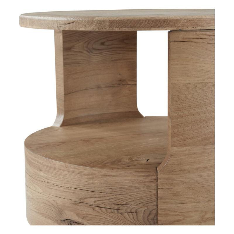 Matheus End Table in Natural French Oak