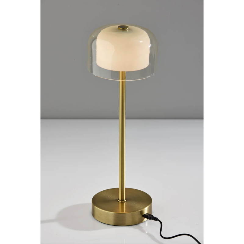 Benji Cordless LED Table Lamp in Brass