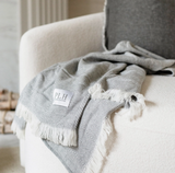 Herringbone Throw Blanket | Gray