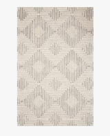 Ehren Diamond Rug in Grey/Silver