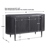 Tambour Cabinet - Black Ceruse