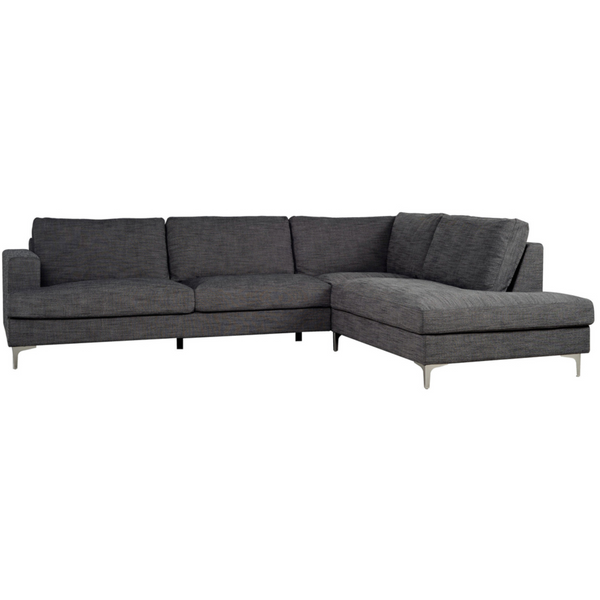 Billie Sectional - Charcoal Linen