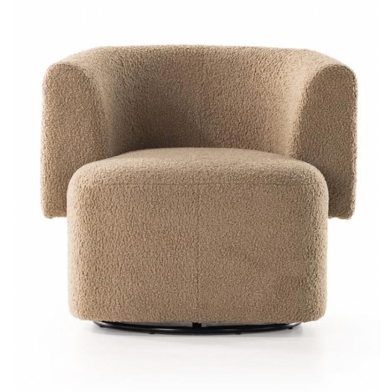 Tybalt Swivel Chair - Sheepskin Camel