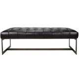 Wyatt Leather Bench Black