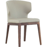 Heather Leatherette Wood Dining Chair - Solid Ash