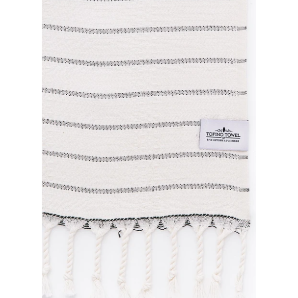 Tofino Towel Co - Turkish Towel 100% cotton The Willowbrae- Carbon