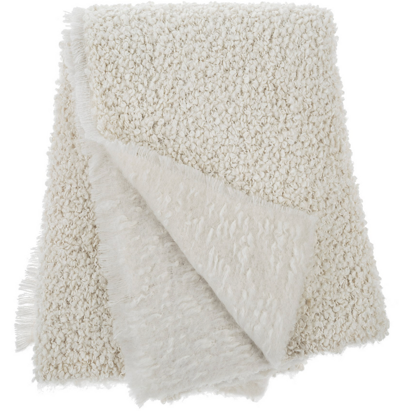 Vallnord Boucle Throw - White