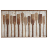 Framed Wall Decor with Raised Paddles
