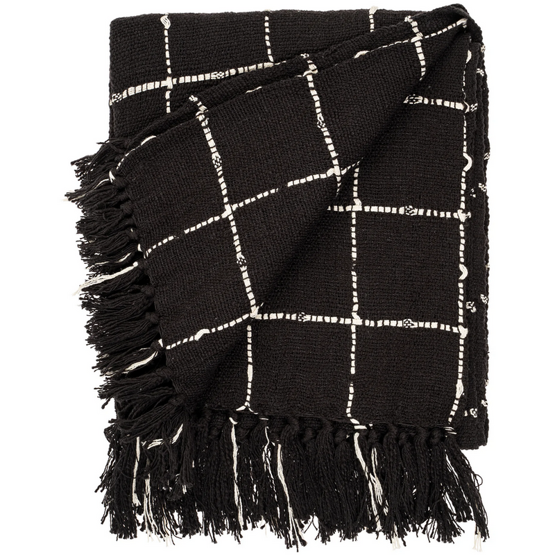 Margot Woven Throw - Black