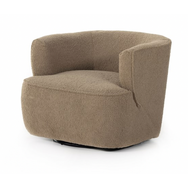 Mila Swivel Chair - Sheepskin Camel