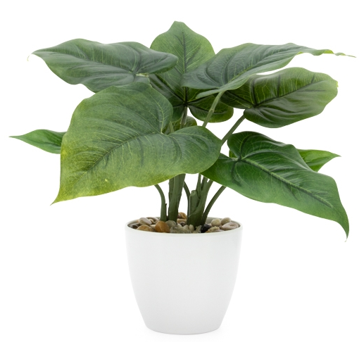 Villa 4.5" Diameter Faux Potted 10" Plant - Calla Leaf