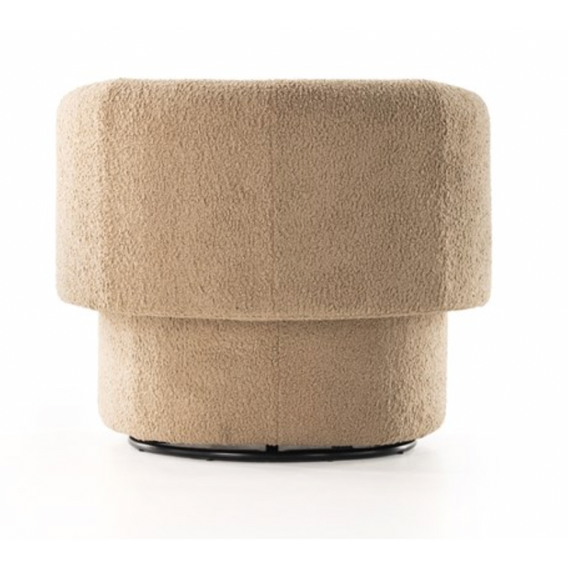 Tybalt Swivel Chair - Sheepskin Camel