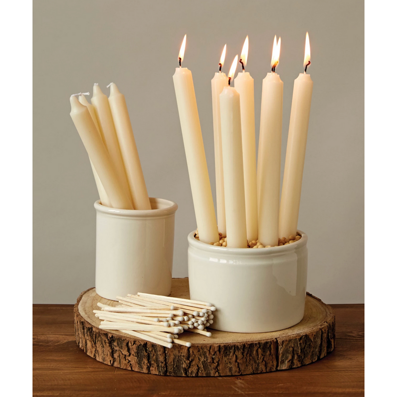 Unscented Taper Candles in Box, Set of 12