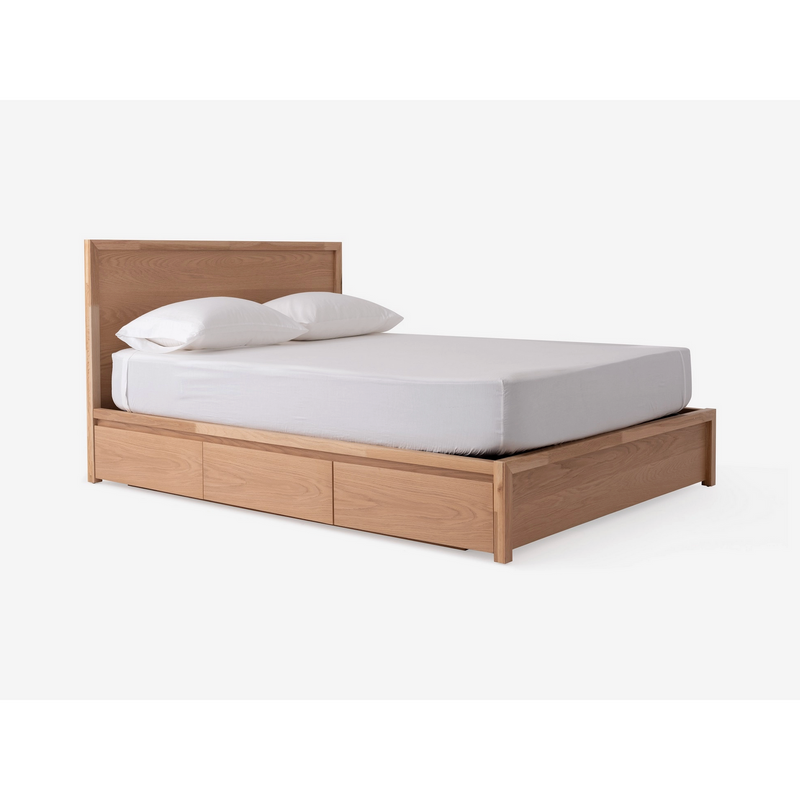 Marcel Oak 6 Drawer Storage Bed