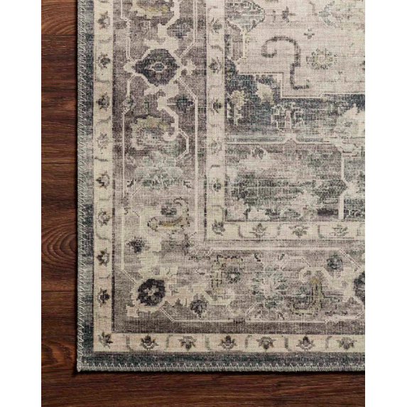 Hathaway Steel and Ivory Area Rug