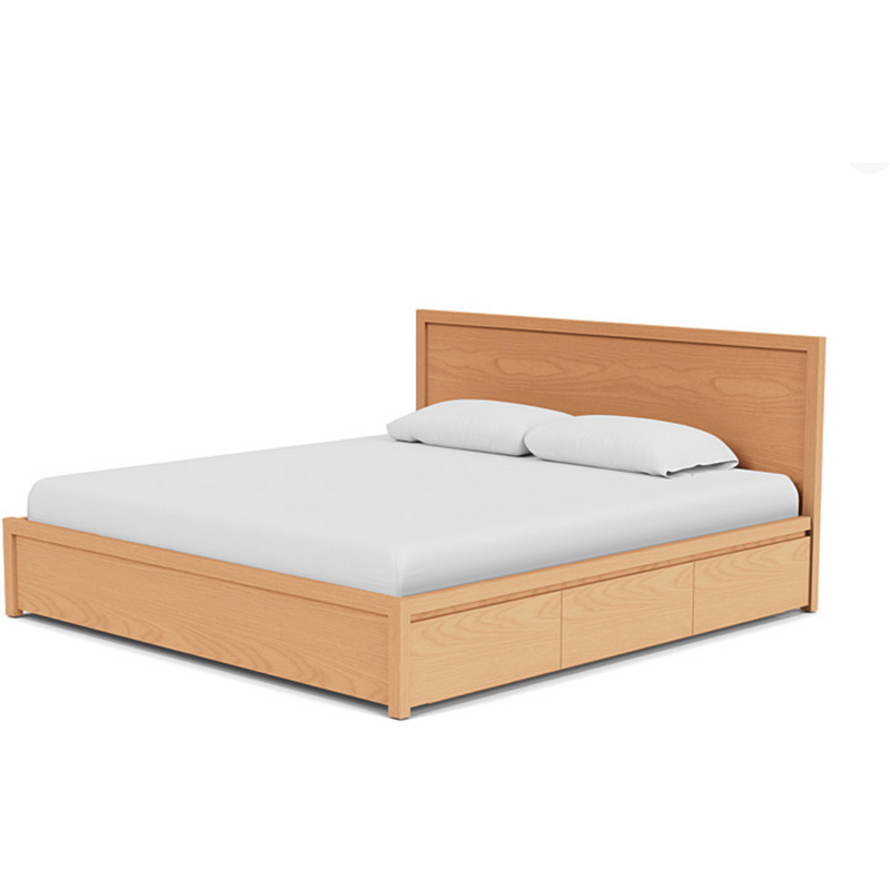 Marcel Oak 6 Drawer Storage Bed