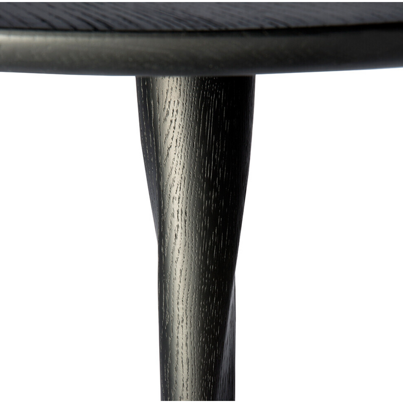 Oak Torsion Black Dining Table