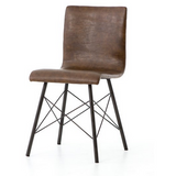 Diaw Dining Chair in Distressed Brown