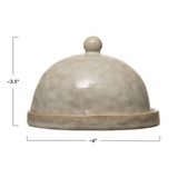 Stoneware Domed Dish with Glaze