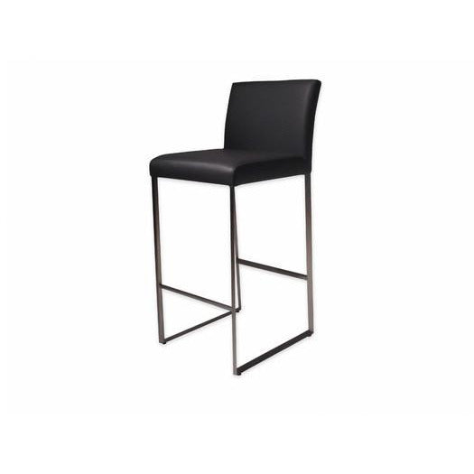 Tate Black Leather 39" Bar Stool