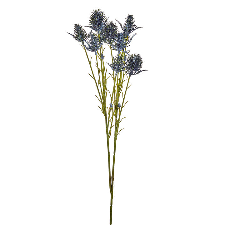 28" Blue Thistle Spray